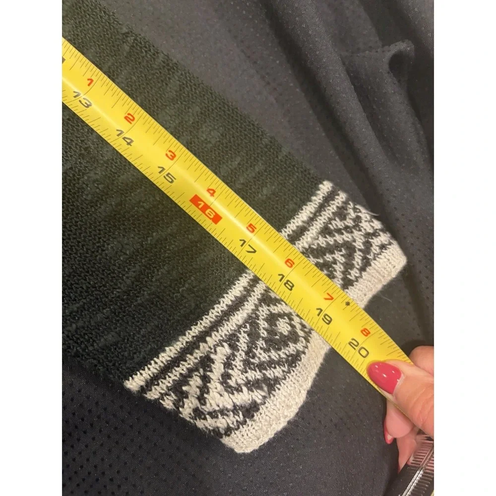 Torrid 2 Black Open Cardigan Sweater Duster~2XL~Lightweight Aztec Border Boho - Picture 14 of 15
